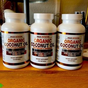 Organic Coconut Oil capsules 3 bottles